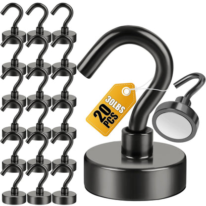 DIYMAG Magnetic Hooks 20pcs 30lbs+ Cruise Essentials 2026 Magnet Hook