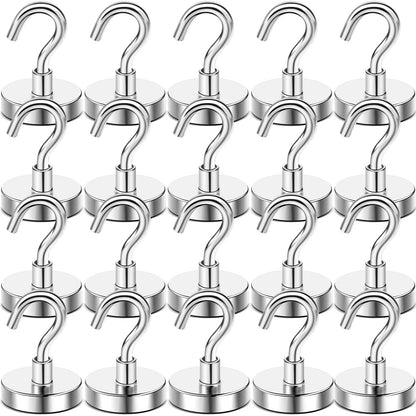DIYMAG Magnetic Hooks 20pcs 30lbs+ Cruise Essentials 2026 Magnet Hook