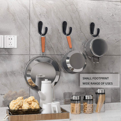 IBosins 15PCS Coat Hooks Wall Mounted Black Single Prong Robe Hook