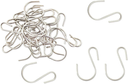 Yikla S Hooks for Hanging Plants, Clothes, S Shaped Hooks Made of Stainless Steel, Heavy Duty S-Hooks, 20 Pack