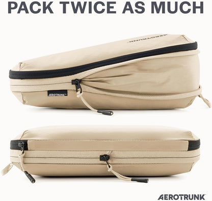 Aerotrunk Ultralight Compression Packing Cubes for Travel, 6-Pack, Beige