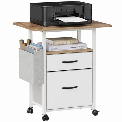 GYIIYUO 2 Drawer File Cabinet 24''W, Mobile Filing Cabinet, Printer Stand