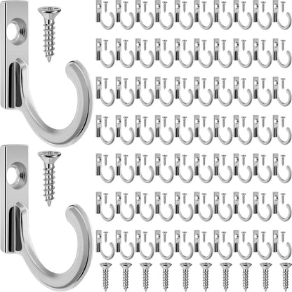Zhehao 100 Pieces Key Hooks Jewelry Small Hook Key, Black, 100 Pieces
