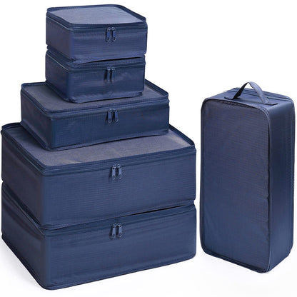 Mossio 6 Set Packing Cubes with Shoe Bag - Lightweight Travel Luggage Suitcase Organizers
