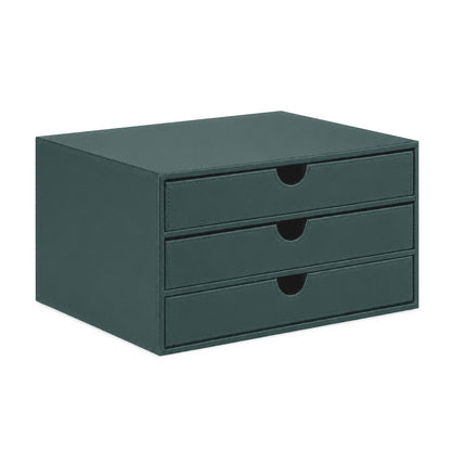 UnionBasic Document Organizer, 3-Drawer File Cabinet Document Storage Box, Office Desktop Filing Organizer, Black