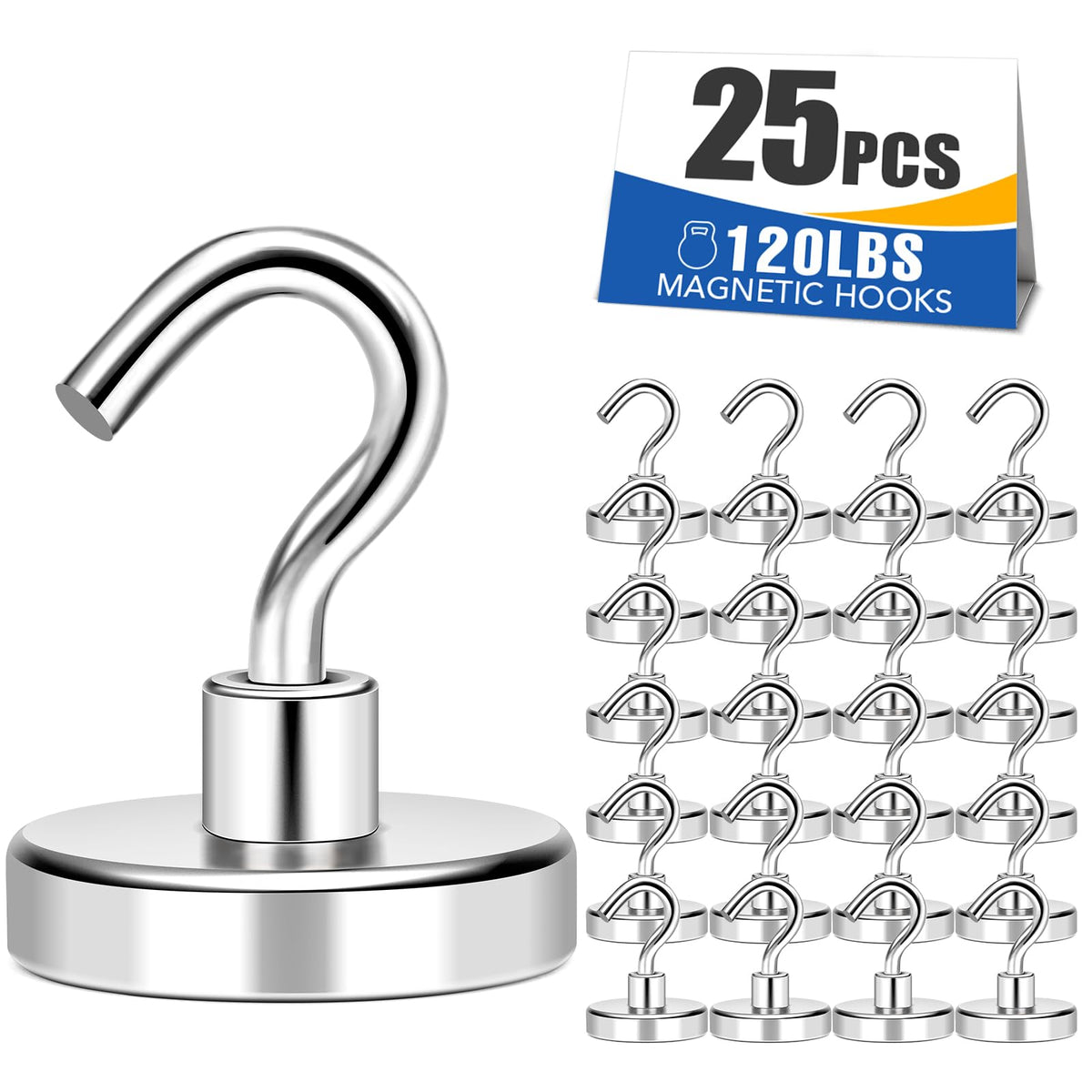 MIKEDE 80LBS Magnetic Hooks, Strong Cruise Cabin Ship Essentials Black
