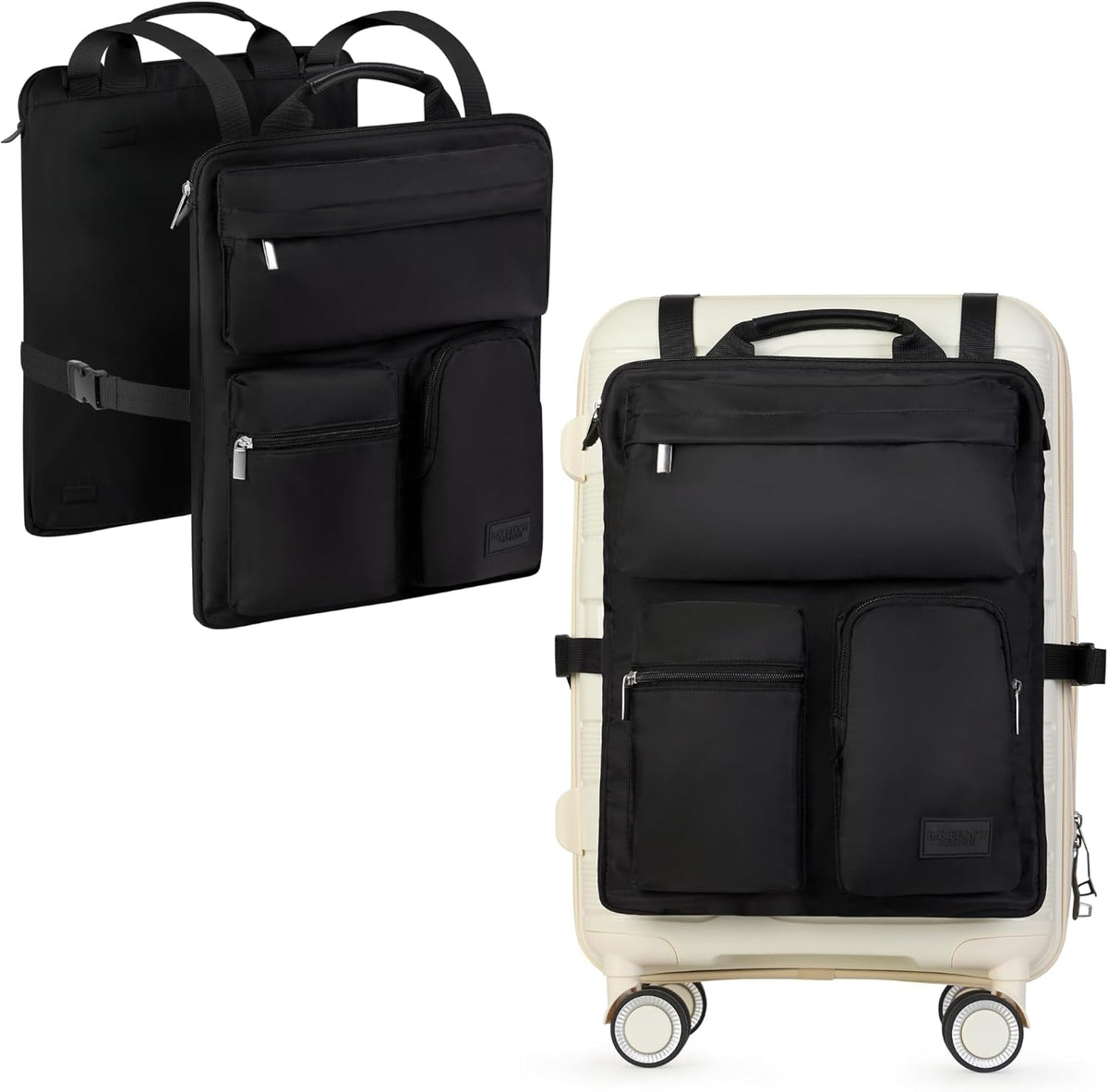 BAREFOOT CARIBOU Over Luggage Organizer for Carry On Bag Harness, Black
