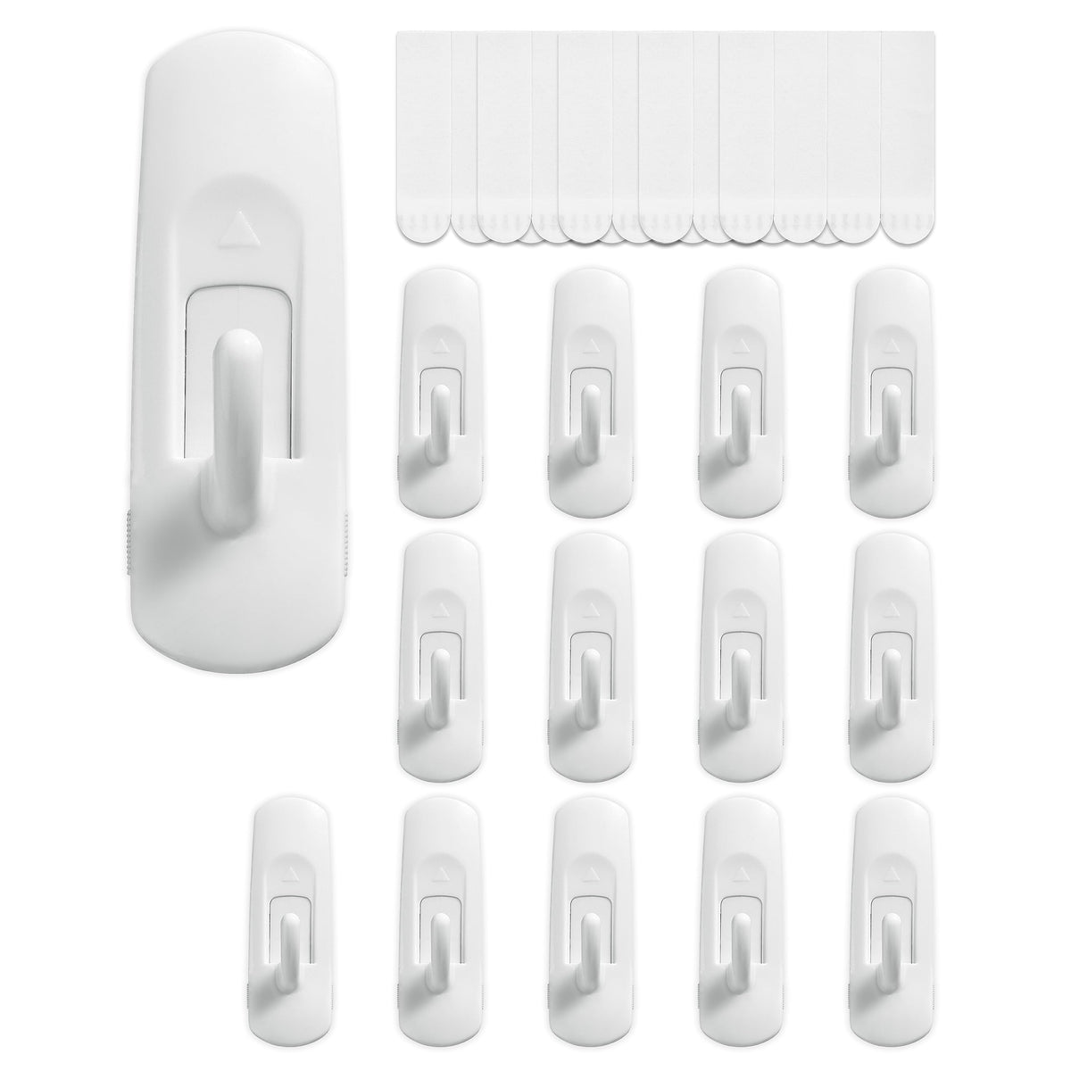 MOVELYST Clear Wall Hooks for Hanging, 30 Hooks+40 Strips, Value Pack (S)