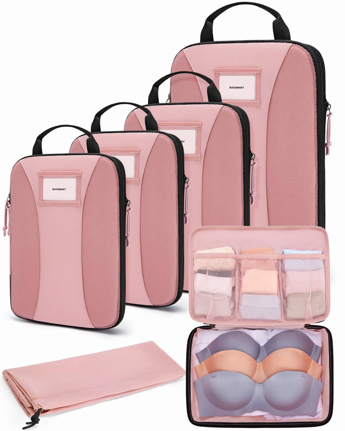 BAGSMART Compression Packing Cubes, Lightweight Travel Essentials