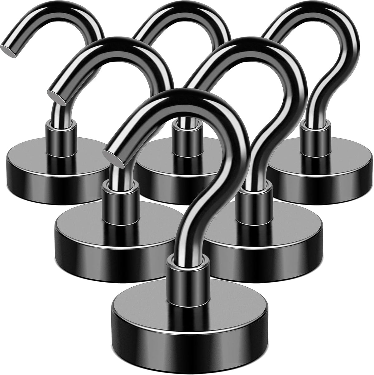 MIKEDE 80LBS Magnetic Hooks, Strong Cruise Cabin Ship Essentials Black