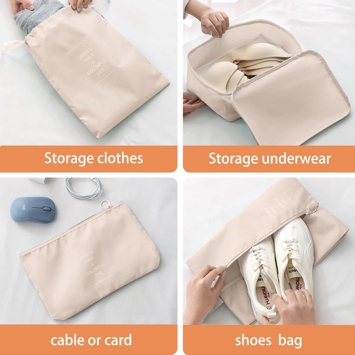 Packing Cubes for Travel 8 Set Luggage Organizer Bags