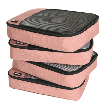 Packing Cubes for Travel,4 Set Packing Cubes for Suitcases,Lightweight Mesh Luggage Organizer Bag with Double Zipper,Black