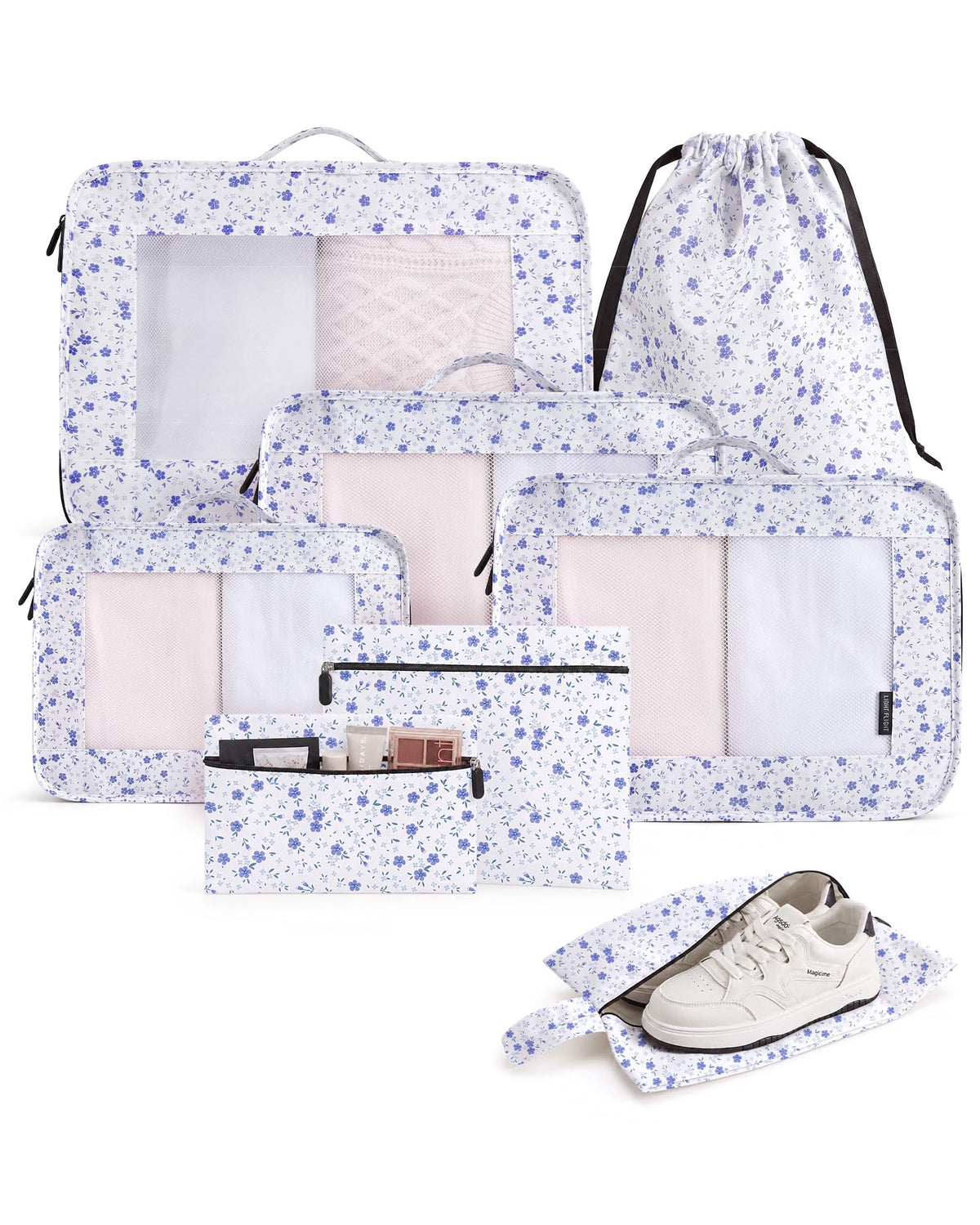 LIGHT FLIGHT 8 Set Packing Cubes for Travel, Cruise Ship Travel Essentials