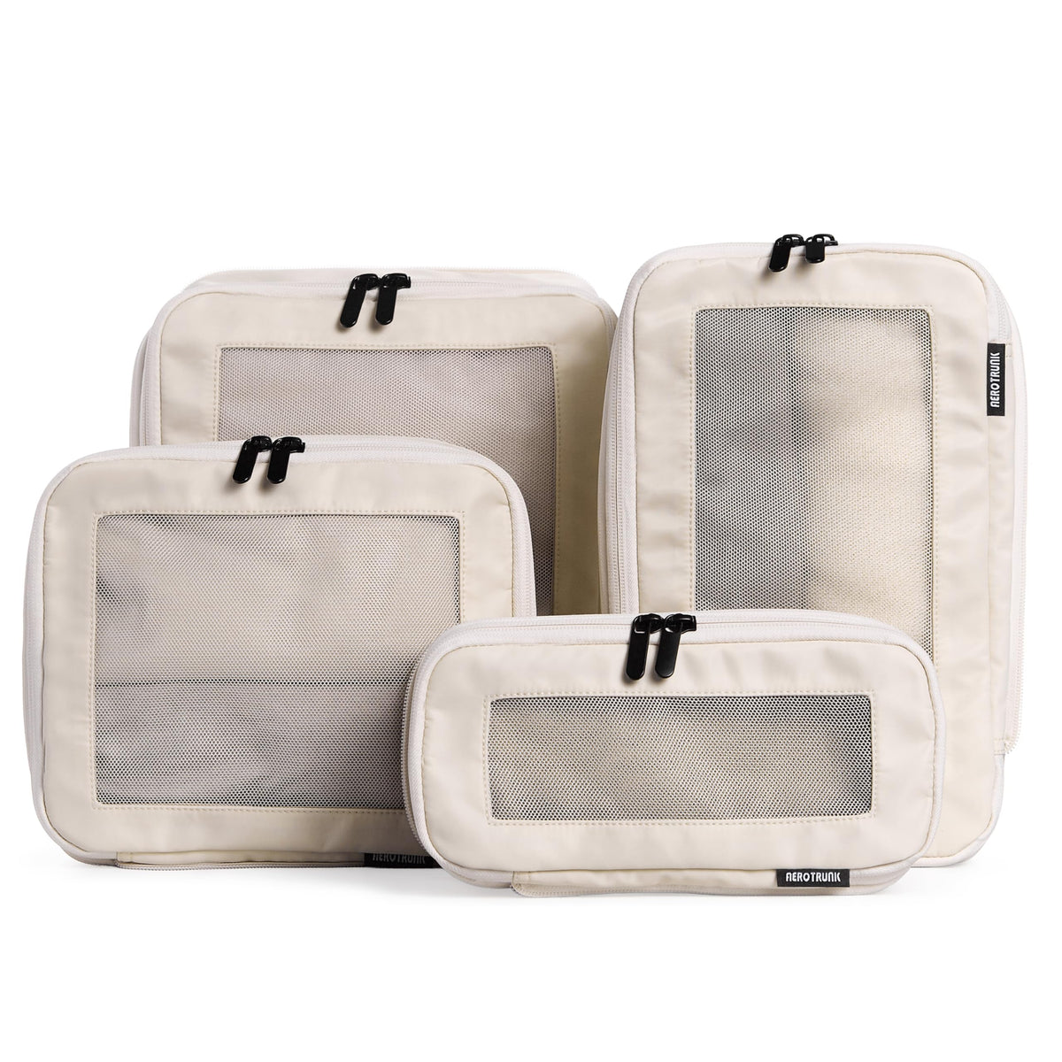 Aerotrunk Compression Packing Cubes for Travel, 6-Pack, Beige