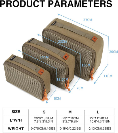 Mardingtop Packing Cubes for Travel, 3 Pack Cordura Tactical Luggage Organizer Bags Set for Outdoor Camping,Backpacking,Hiking