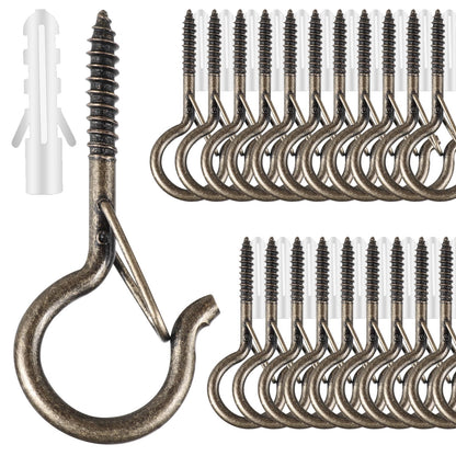 25 PCS Screw Hooks for Outdoor String Lights, Q Hangers String Light Hooks