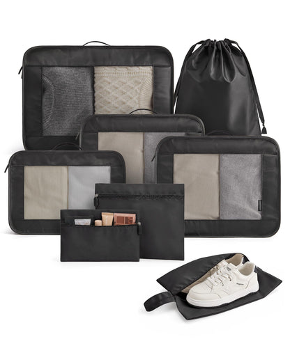 LIGHT FLIGHT 8 Set Packing Cubes for Travel, Cruise Ship Travel Essentials