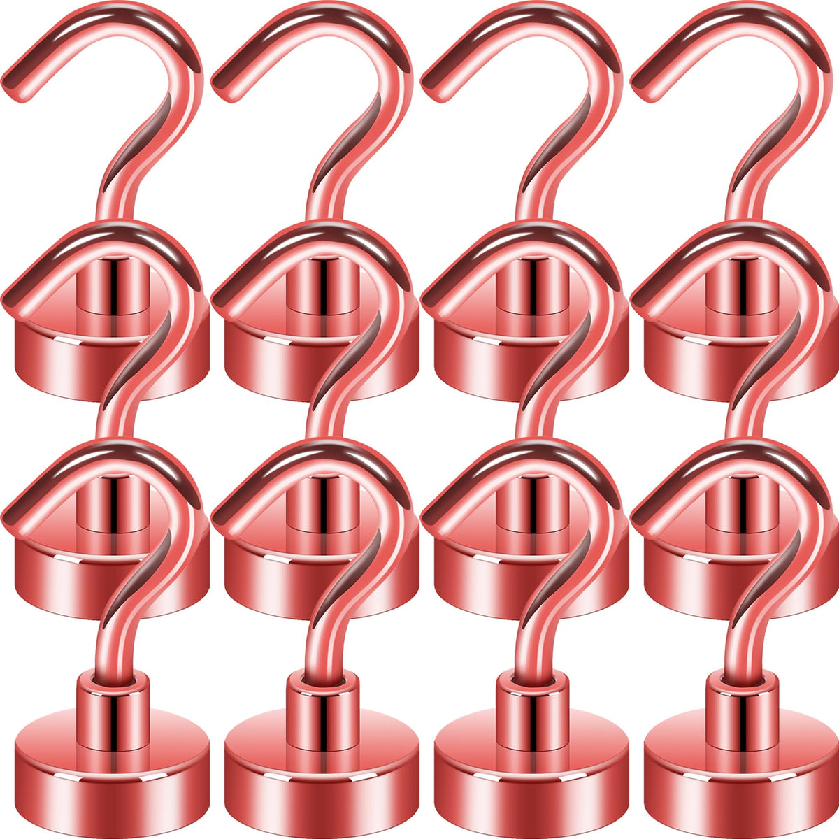 Neosmuk Magnetic Hooks, 30lb Heavy Duty, Silver, 10 Pack
