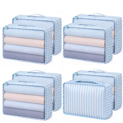 Silkfly 8 Pcs XL Packing Cube for Travel Luggage,Simple,Beige