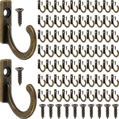 Zhehao 100 Pieces Key Hooks Jewelry Small Hook Key, Black, 100 Pieces