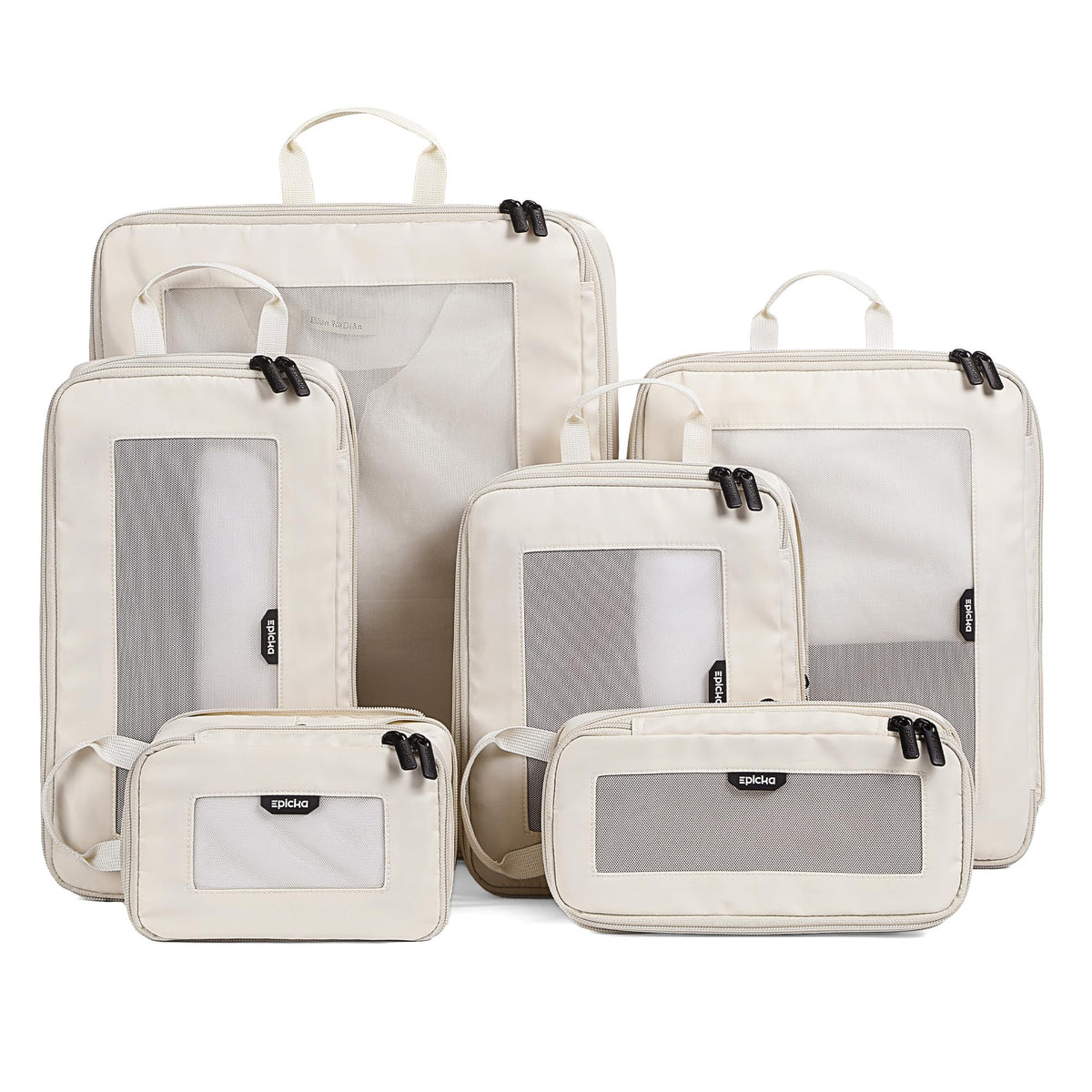 EPICKA TripCozy Compression Packing Cubes, 4 Set, Beige