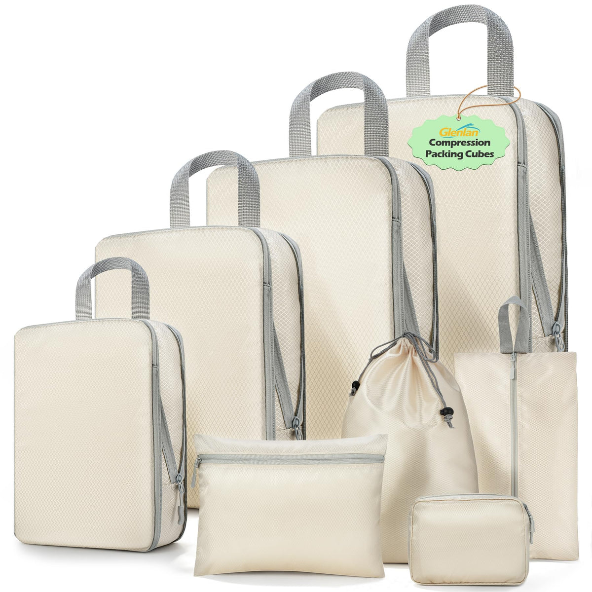 8-Set Compression Packing Cubes for Travel