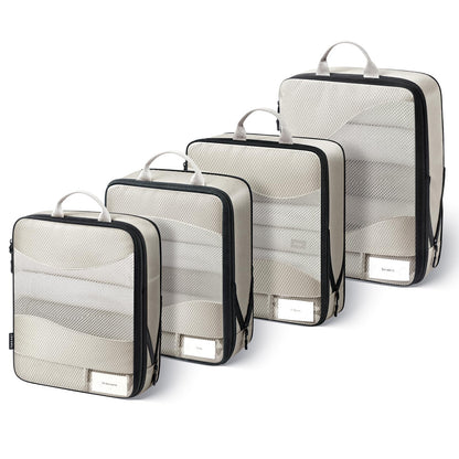 TOPEAST Compression Packing Cubes 4 Set Suitcase Organizer Bags for Travel
