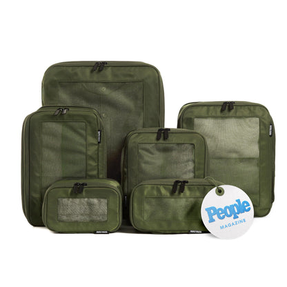 Aerotrunk Compression Packing Cubes for Travel, 6-Pack, Light Grey