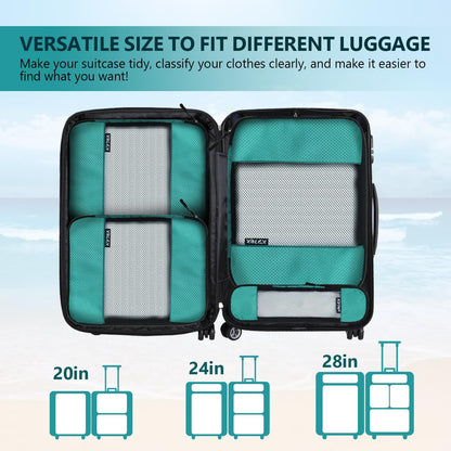 Compression Packing Cubes for Suitcases,Travel Essentials, Lightweight Luggage Organizer Bags, Travel Cubes for Carry on