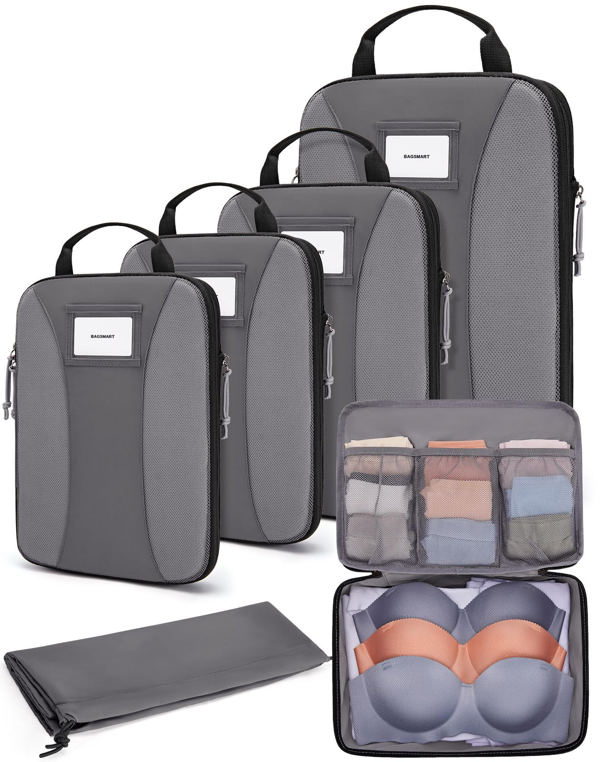 BAGSMART Compression Packing Cubes, Lightweight Travel Essentials