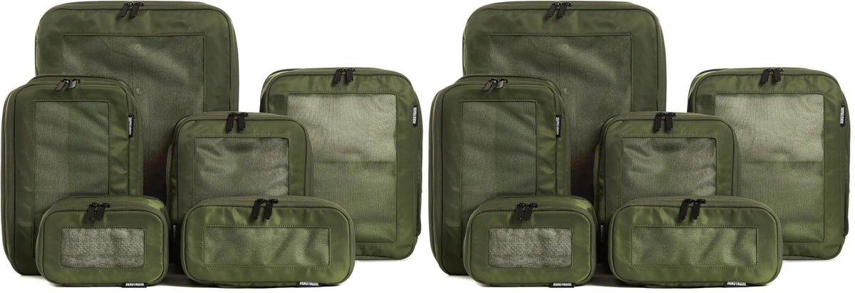 Aerotrunk Compression Packing Cubes for Travel, 6-Pack, Light Grey