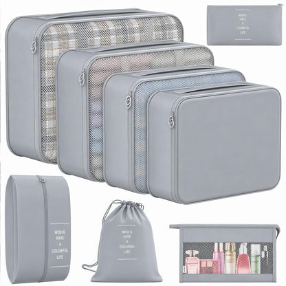 8 Set Packing Cubes for Travel, Anti-Tearing Luggage Organizer Bags