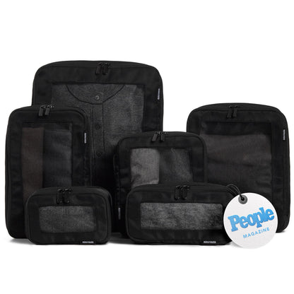 Aerotrunk Compression Packing Cubes for Travel, 6-Pack, Light Grey