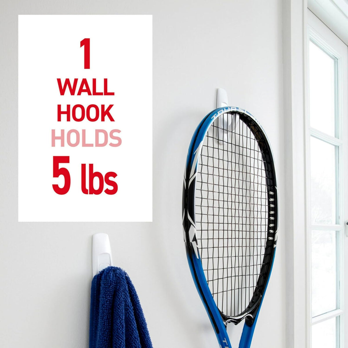 Command Large White Hooks, 14 Hooks, 16 Strips