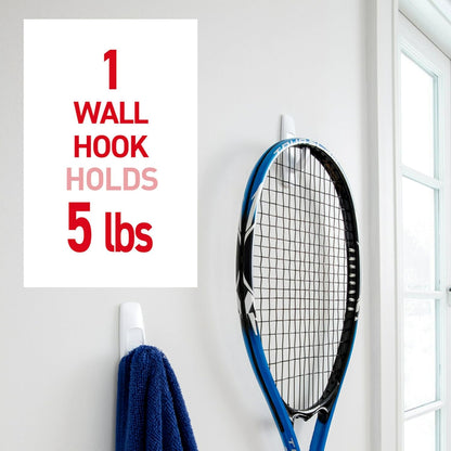 Command Large White Hooks, 14 Hooks, 16 Strips