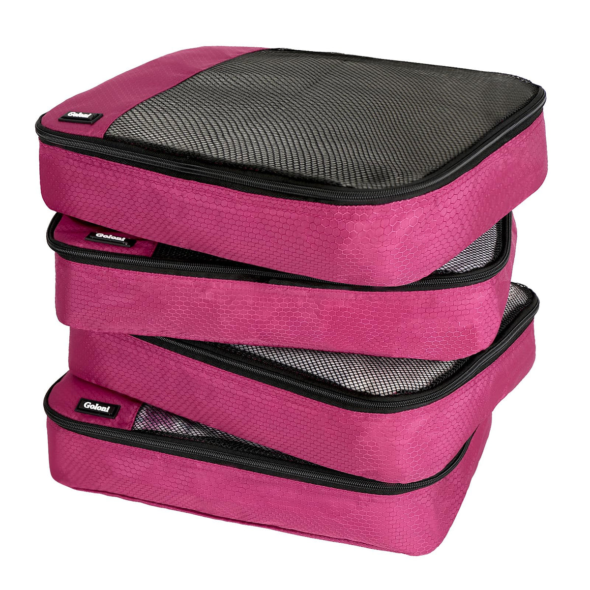 Packing Cubes for Travel,4 Set Packing Cubes for Suitcases,Lightweight Mesh Luggage Organizer Bag with Double Zipper,Black