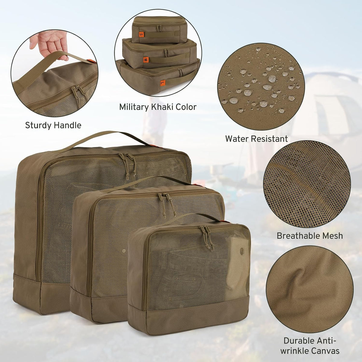 ZOMFELT 6 Pcs Packing Cubes for Travel Cubes & Sturdy Packing Organizers