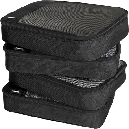 Packing Cubes for Travel,4 Set Packing Cubes for Suitcases,Lightweight Mesh Luggage Organizer Bag with Double Zipper,Black