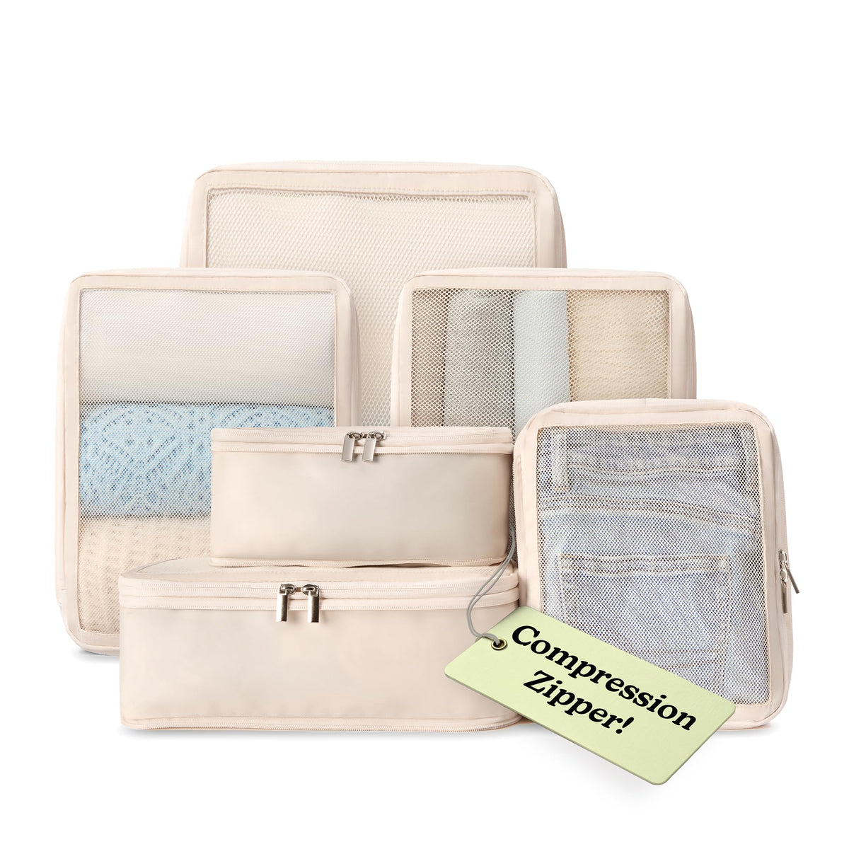 Vandel Space-Saving Compression Packing Cubes for Women 4-Pack Compressible