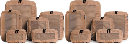 Aerotrunk Compression Packing Cubes for Travel, 6-Pack, Light Grey