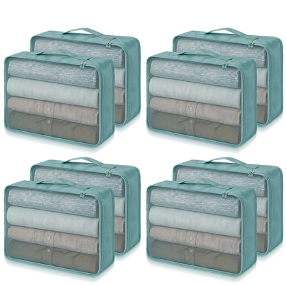 Silkfly 8 Pcs XL Packing Cube for Travel Luggage,Simple,Beige