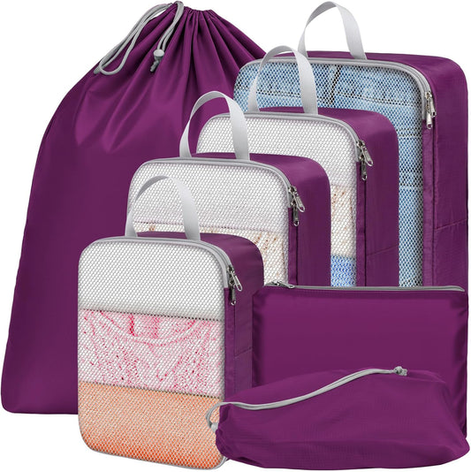 Cambond Compression Packing Cubes for Travel - Luggage Suitcase Organizer