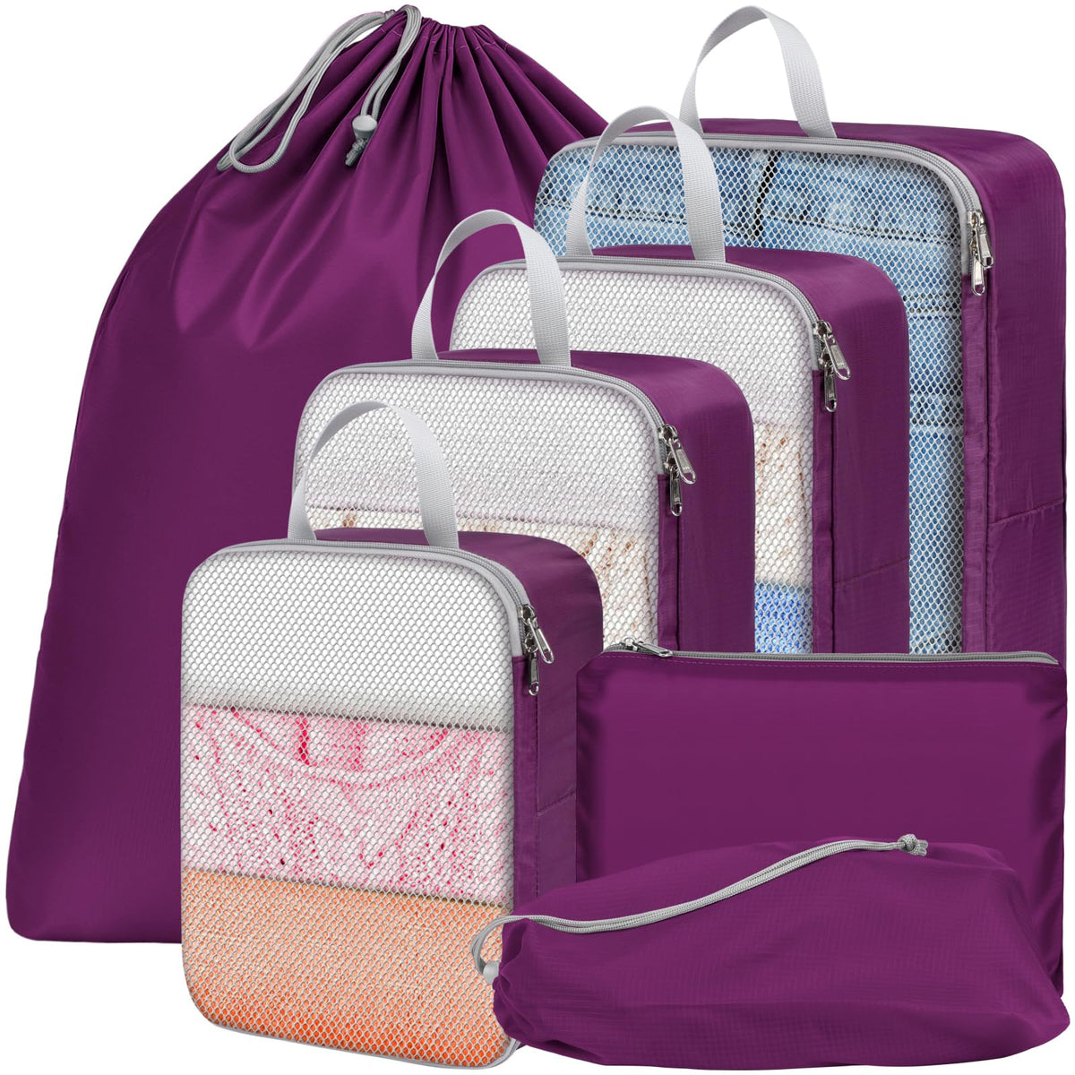 Cambond Compression Packing Cubes for Travel - Luggage Suitcase Organizer