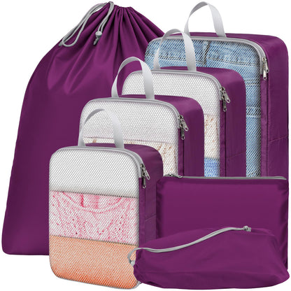 Cambond Compression Packing Cubes for Travel - Luggage Suitcase Organizer