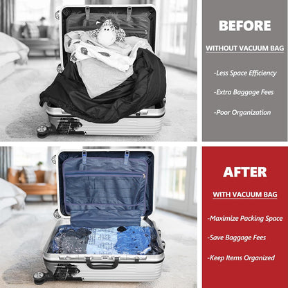 Vacuum Seal Bags for Clothing Travel with Electric Pump, 12 Combo
