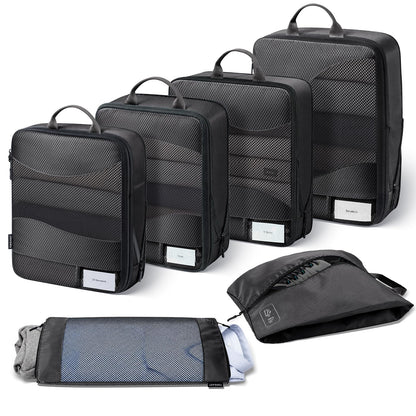 TOPEAST Compression Packing Cubes 4 Set Suitcase Organizer Bags for Travel