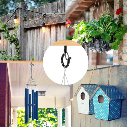25 PCS Screw Hooks for Outdoor String Lights, Q Hangers String Light Hooks