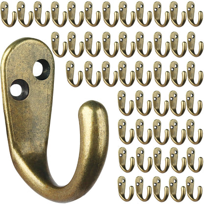 IBosins 15PCS Coat Hooks Wall Mounted Black Single Prong Robe Hook