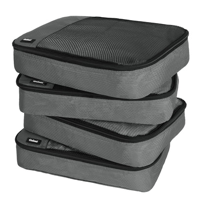 Packing Cubes for Travel,4 Set Packing Cubes for Suitcases,Lightweight Mesh Luggage Organizer Bag with Double Zipper,Black
