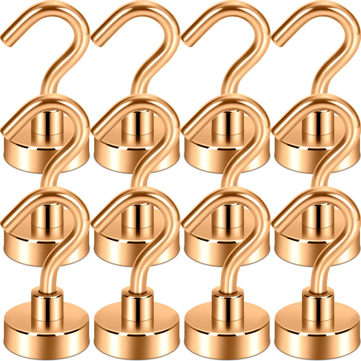 Neosmuk Magnetic Hooks, 30lb Heavy Duty, Silver, 10 Pack